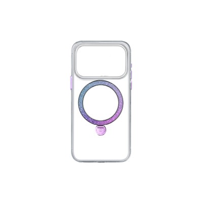 Apple iPhone 17 Pro Case M-safe Charging Enabled Glitter Stand Pynana Dancing Circle Trendy Series Cover - 3