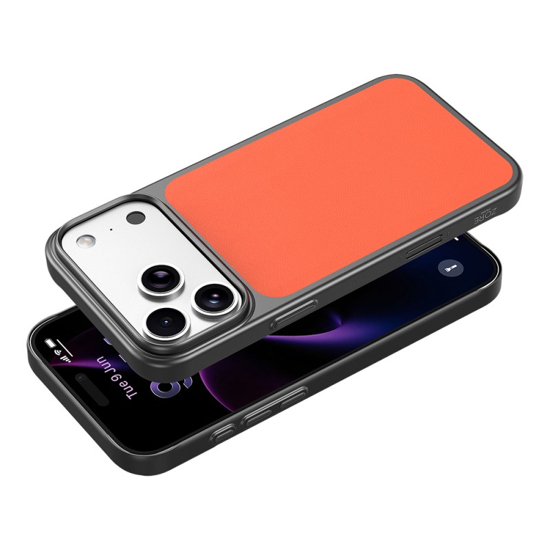 Apple iPhone 17 Pro Case M-Safe Charging Enabled PU Zore Paris Trexo Hard PC Cover - 37