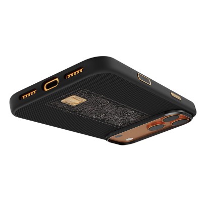 Apple iPhone 17 Pro Case M-safe Charging Enabled Raptic Aramid Dual Rise Series 24K Gold Plated Cover - 6