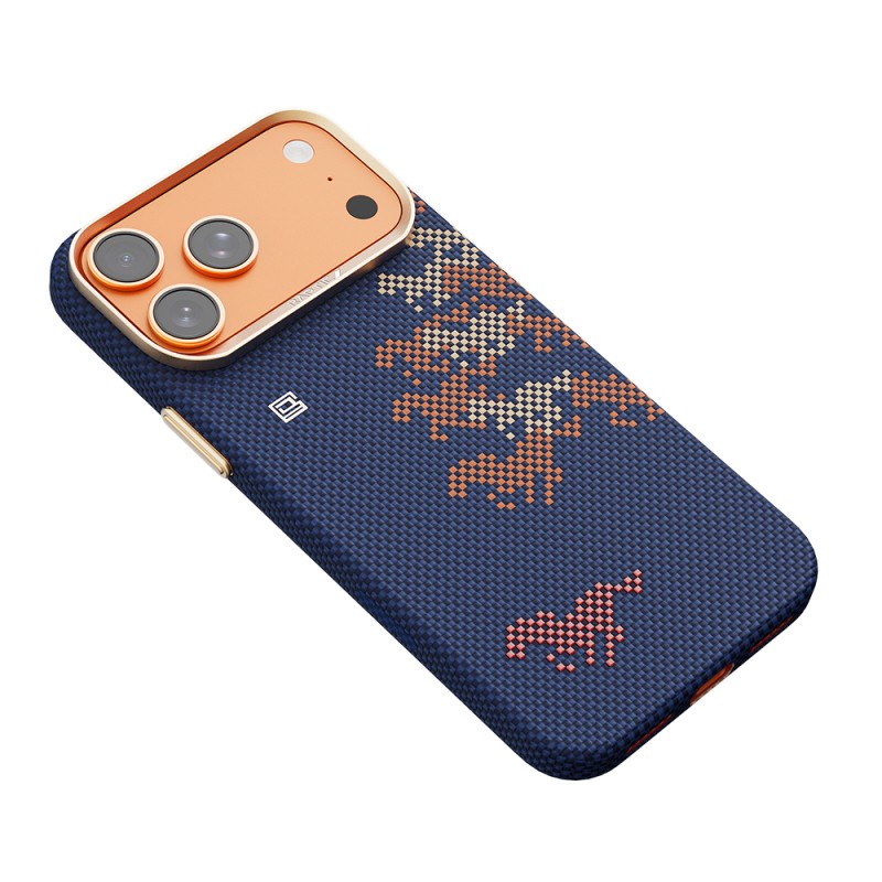 Apple iPhone 17 Pro Case M-safe Charging Enabled Raptic Aramid Skin Chivalry Series Cover - 13