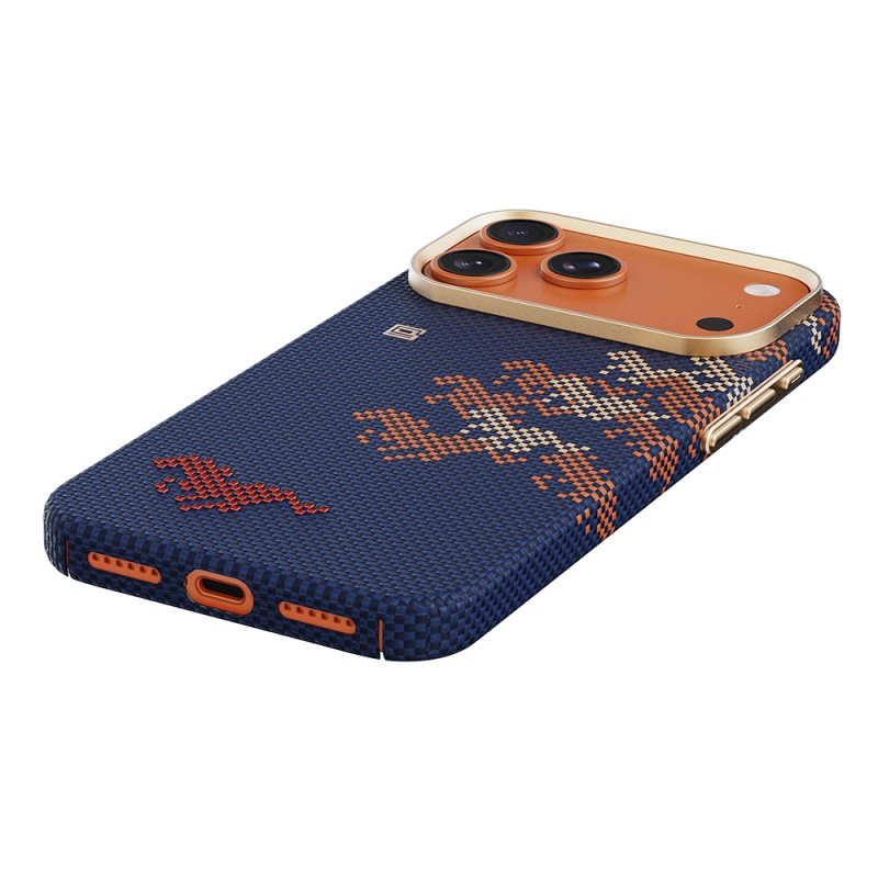 Apple iPhone 17 Pro Case M-safe Charging Enabled Raptic Aramid Skin Chivalry Series Cover - 12