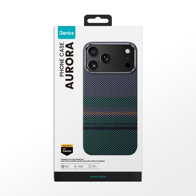 Apple iPhone 17 Pro Case M-safe Charging Feature Carbon Fiber Design Benks Aurora ArmorAir Kevlar Cover - 6