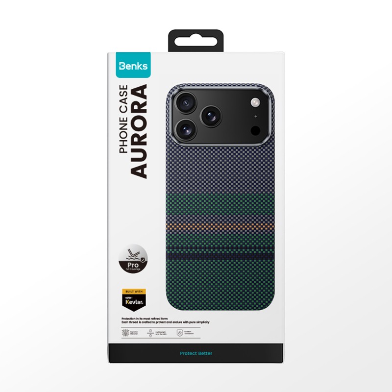Apple iPhone 17 Pro Case M-safe Charging Feature Carbon Fiber Design Benks Aurora ArmorPro Kevlar Cover - 11