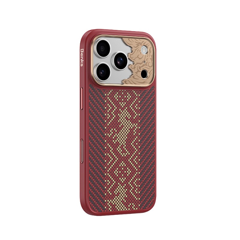 Apple iPhone 17 Pro Case M-safe Charging Feature Carbon Fiber Design Benks Knight ArmorPro Kevlar Cover - 4