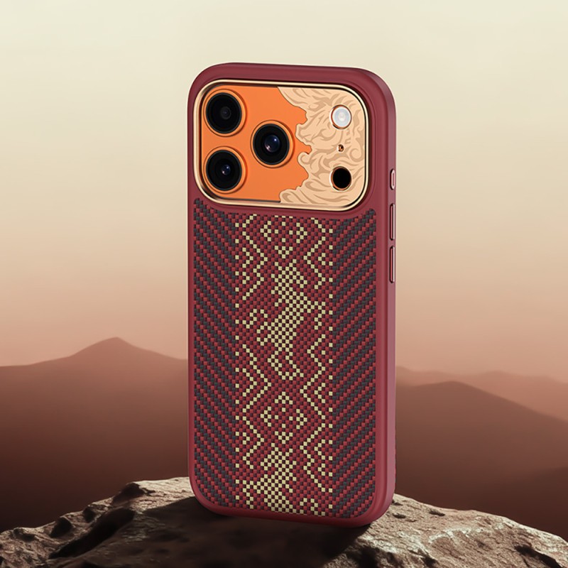 Apple iPhone 17 Pro Case M-safe Charging Feature Carbon Fiber Design Benks Knight ArmorPro Kevlar Cover - 12