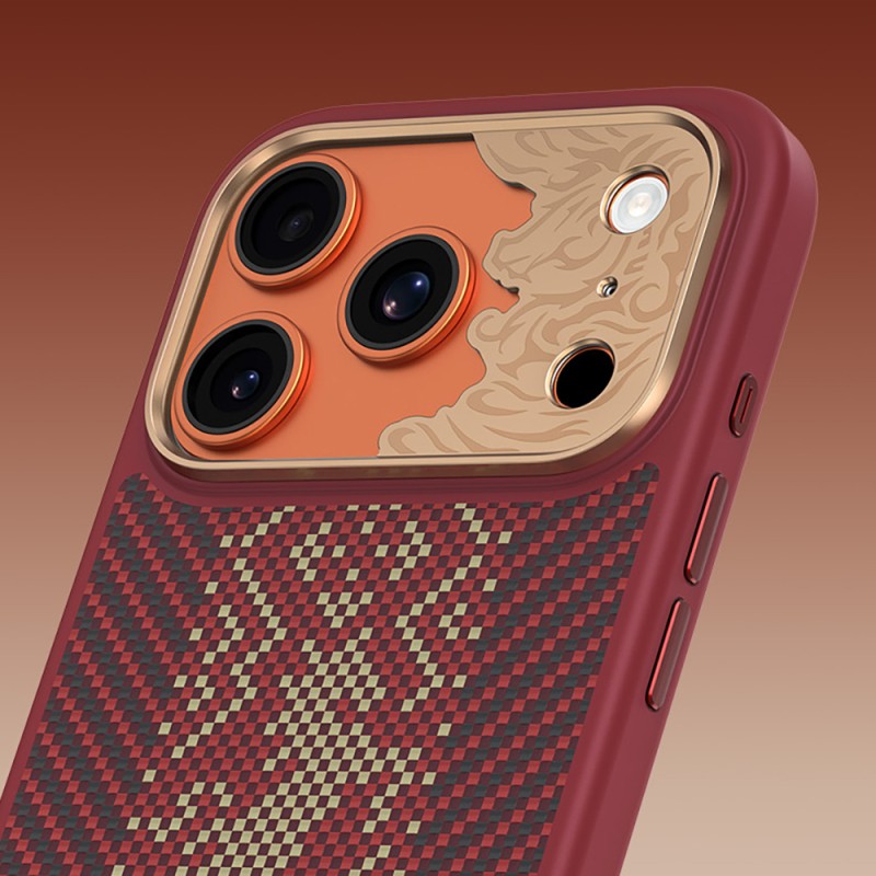 Apple iPhone 17 Pro Case M-safe Charging Feature Carbon Fiber Design Benks Knight ArmorPro Kevlar Cover - 13