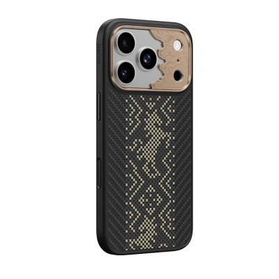 Apple iPhone 17 Pro Case M-safe Charging Feature Carbon Fiber Design Benks Knight ArmorPro Kevlar Cover - 5