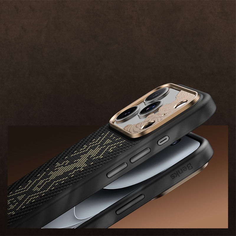 Apple iPhone 17 Pro Case M-safe Charging Feature Carbon Fiber Design Benks Knight ArmorPro Kevlar Cover - 20