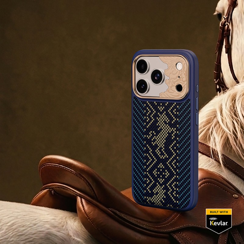 Apple iPhone 17 Pro Case M-safe Charging Feature Carbon Fiber Design Benks Knight ArmorPro Kevlar Cover - 22