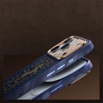 Apple iPhone 17 Pro Case M-safe Charging Feature Carbon Fiber Design Benks Knight ArmorPro Kevlar Cover - 23