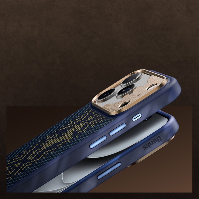 Apple iPhone 17 Pro Case M-safe Charging Feature Carbon Fiber Design Benks Knight ArmorPro Kevlar Cover - 23