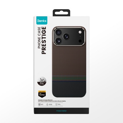 Apple iPhone 17 Pro Case M-safe Charging Feature Carbon Fiber Design Benks Prestige ArmorPro Kevlar Cover - 13