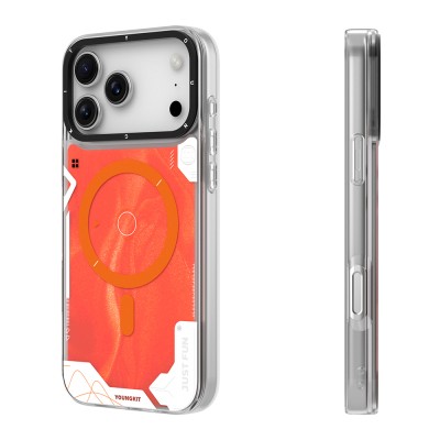 Apple iPhone 17 Pro Case M-safe Charging Feature Shiny Sandy Liquid Design Galaxy Fantasy Series Cover - 8