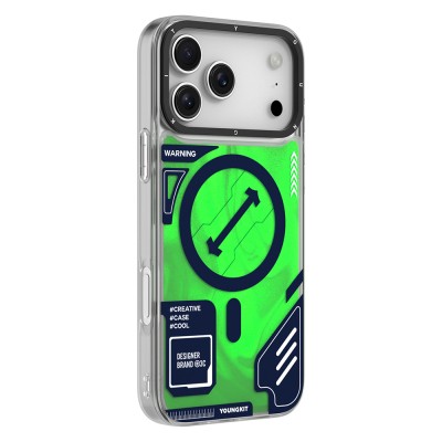 Apple iPhone 17 Pro Case M-safe Charging Feature Shiny Sandy Liquid Design Galaxy Fantasy Series Cover - 7