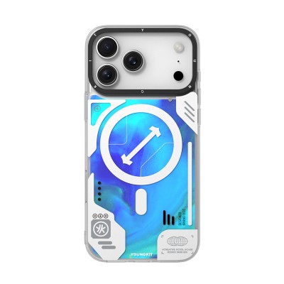 Apple iPhone 17 Pro Case M-safe Charging Feature Shiny Sandy Liquid Design Galaxy Fantasy Series Cover - 2