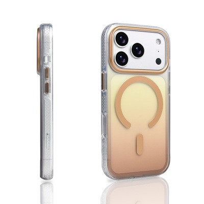 Apple iPhone 17 Pro Case M-safe Charging Feature Transparent Color Transition Zore Toros Cover - 12