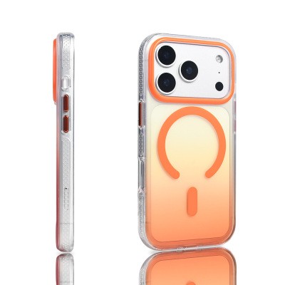 Apple iPhone 17 Pro Case M-safe Charging Feature Transparent Color Transition Zore Toros Cover - 14