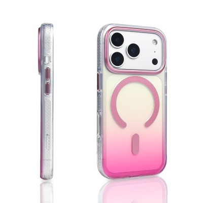 Apple iPhone 17 Pro Case M-safe Charging Feature Transparent Color Transition Zore Toros Cover - 18