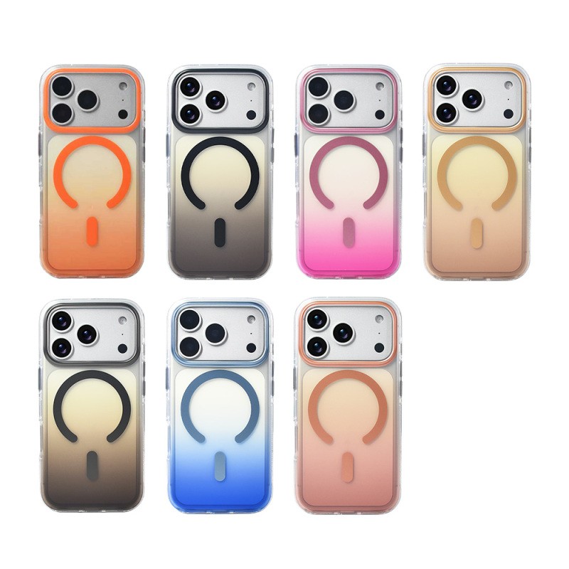 Apple iPhone 17 Pro Case M-safe Charging Feature Transparent Color Transition Zore Toros Cover - 30