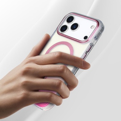 Apple iPhone 17 Pro Case M-safe Charging Feature Transparent Color Transition Zore Toros Cover - 23