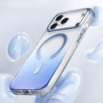 Apple iPhone 17 Pro Case M-safe Charging Feature Transparent Color Transition Zore Toros Cover - 24