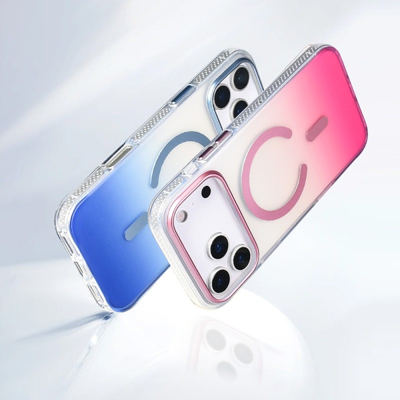 Apple iPhone 17 Pro Case M-safe Charging Feature Transparent Color Transition Zore Toros Cover - 25