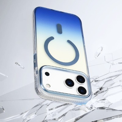 Apple iPhone 17 Pro Case M-safe Charging Feature Transparent Color Transition Zore Toros Cover - 26
