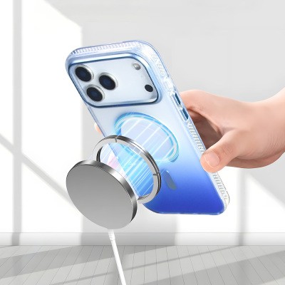 Apple iPhone 17 Pro Case M-safe Charging Feature Transparent Color Transition Zore Toros Cover - 28