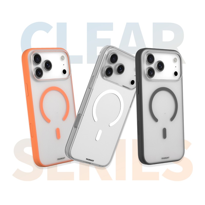 Apple iPhone 17 Pro Case M-safe Charging Feature Youngkit Clear Series Cover - 17