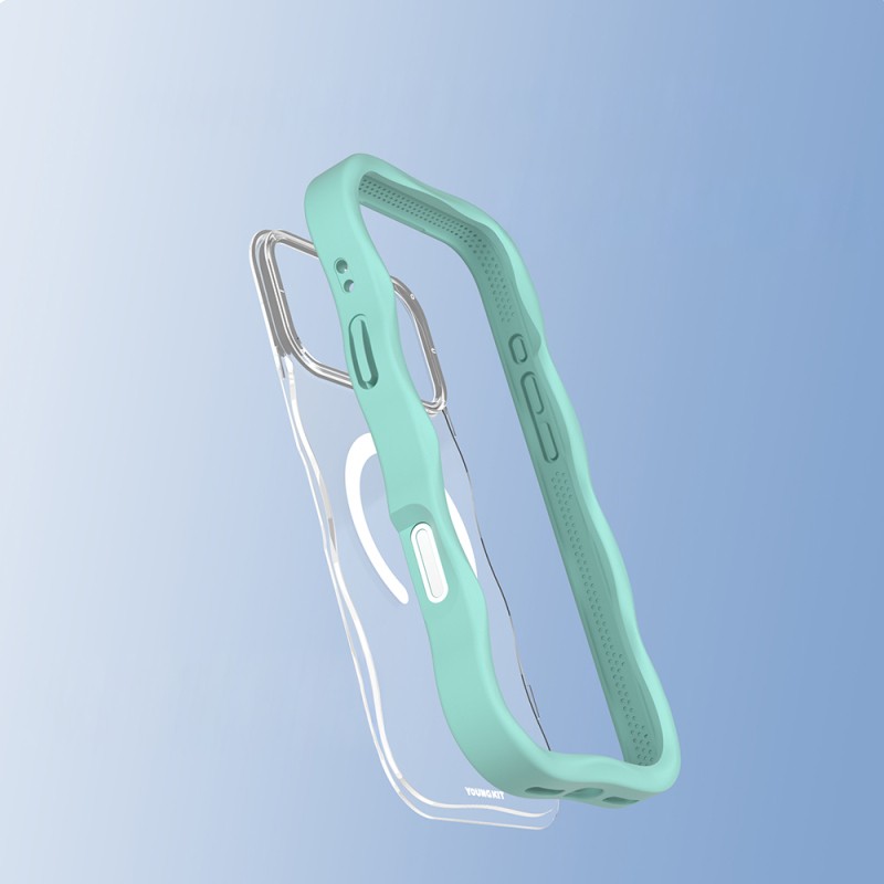 Apple iPhone 17 Pro Case M-safe Charging Feature Youngkit Wave Clear Series Cover - 20