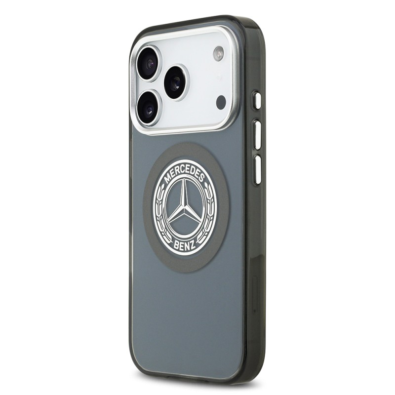 Apple iPhone 17 Pro Case Mercedes Benz Original Licensed M-Safe Charging Feature Dual Layer PC Nostalgic Star Design Cover - 6