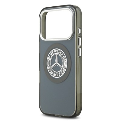 Apple iPhone 17 Pro Case Mercedes Benz Original Licensed M-Safe Charging Feature Dual Layer PC Nostalgic Star Design Cover - 10