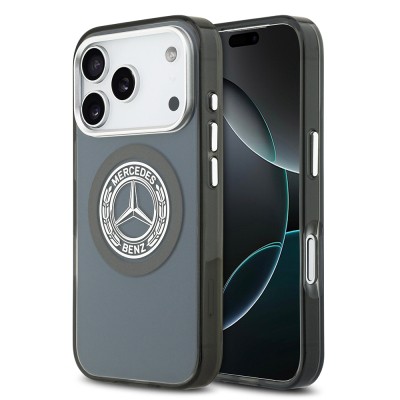 Apple iPhone 17 Pro Case Mercedes Benz Original Licensed M-Safe Charging Feature Dual Layer PC Nostalgic Star Design Cover - 2