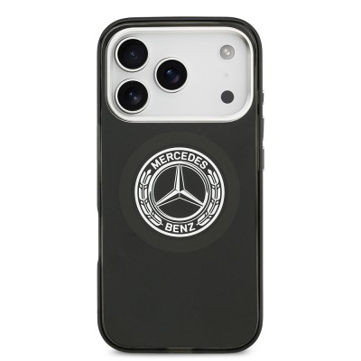 Apple iPhone 17 Pro Case Mercedes Benz Original Licensed M-Safe Charging Feature Dual Layer PC Nostalgic Star Design Cover - 13