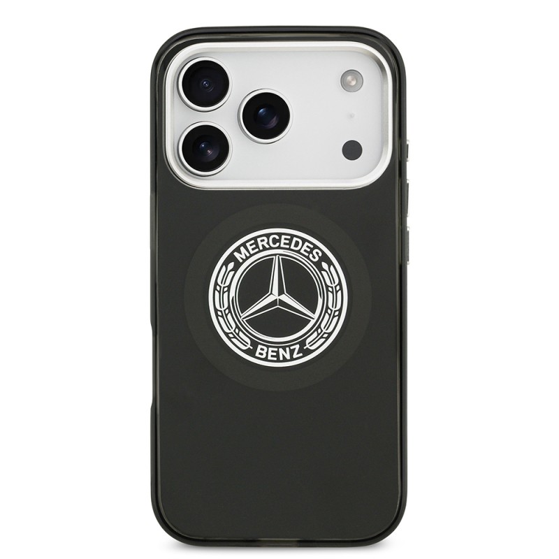 Apple iPhone 17 Pro Case Mercedes Benz Original Licensed M-Safe Charging Feature Dual Layer PC Nostalgic Star Design Cover - 13