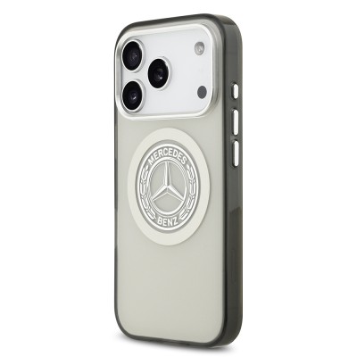 Apple iPhone 17 Pro Case Mercedes Benz Original Licensed M-Safe Charging Feature Dual Layer PC Nostalgic Star Design Cover - 18