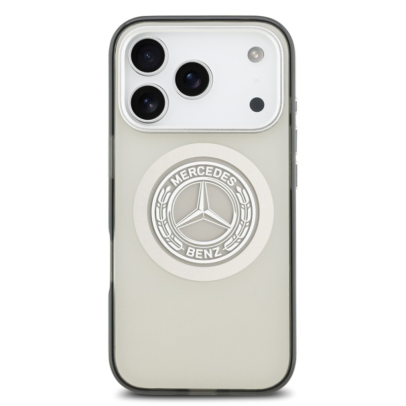 Apple iPhone 17 Pro Case Mercedes Benz Original Licensed M-Safe Charging Feature Dual Layer PC Nostalgic Star Design Cover - 19