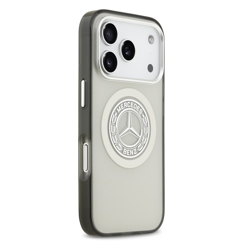 Apple iPhone 17 Pro Case Mercedes Benz Original Licensed M-Safe Charging Feature Dual Layer PC Nostalgic Star Design Cover - 20