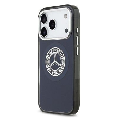 Apple iPhone 17 Pro Case Mercedes Benz Original Licensed M-Safe Charging Feature Dual Layer PC Nostalgic Star Design Cover - 24