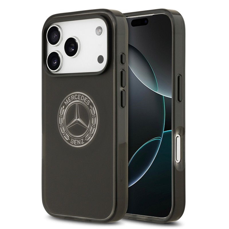 Apple iPhone 17 Pro Case Mercedes Benz Original Licensed M-Safe Charging Feature Frosted PC Nostalgic Star Design Cover - 1