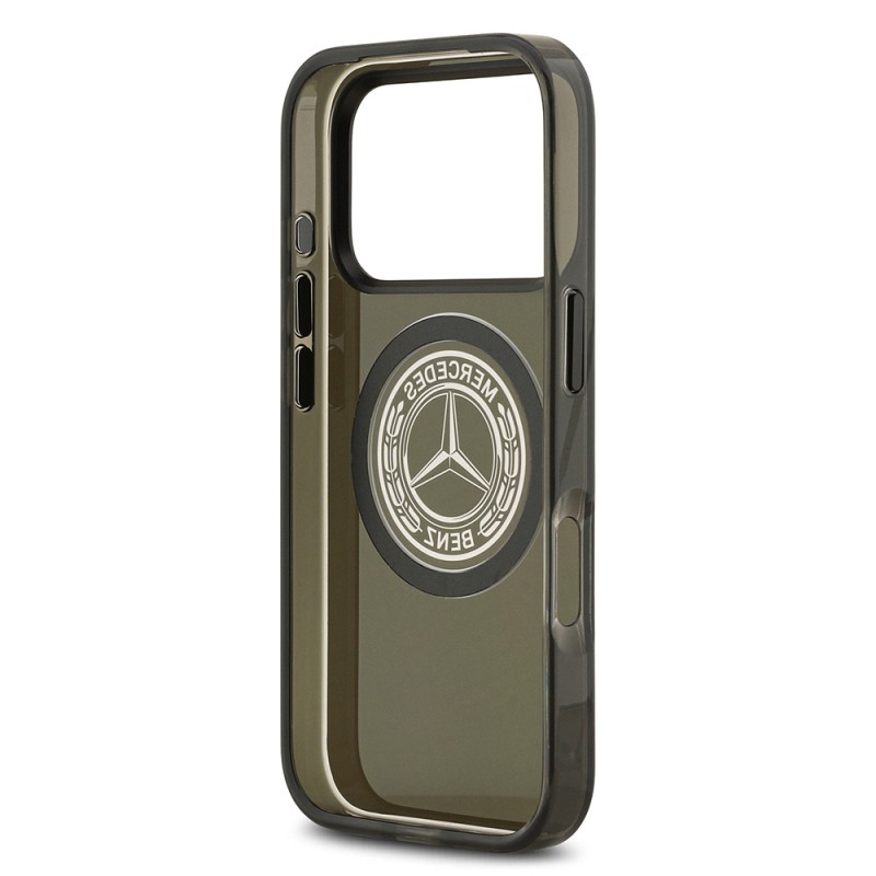 Apple iPhone 17 Pro Case Mercedes Benz Original Licensed M-Safe Charging Feature Frosted PC Nostalgic Star Design Cover - 9