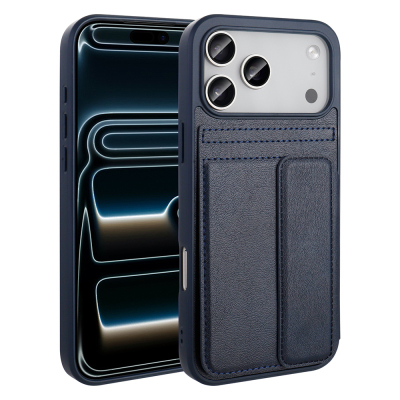 Apple iPhone 17 Pro Case PU Leather Card Holder Zore Sevilla Cover - Zore