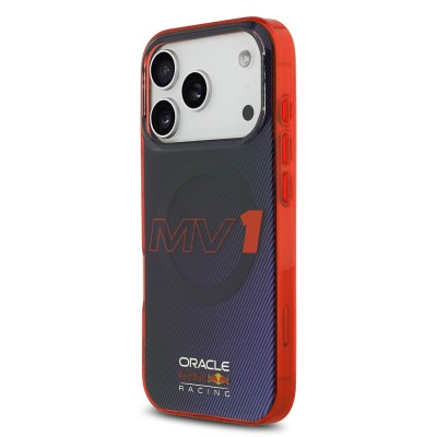 Apple iPhone 17 Pro Case Redbull Original Licensed M-safe Charging Feature Dual Layer Striped Patterned Hard PC MV Cover - 5