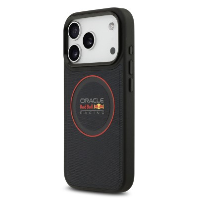 Apple iPhone 17 Pro Case Redbull Original Licensed M-safe Charging Feature Red Ring and Logo Embossed PU Leather Cover - 4