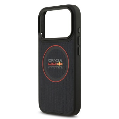 Apple iPhone 17 Pro Case Redbull Original Licensed M-safe Charging Feature Red Ring and Logo Embossed PU Leather Cover - 7