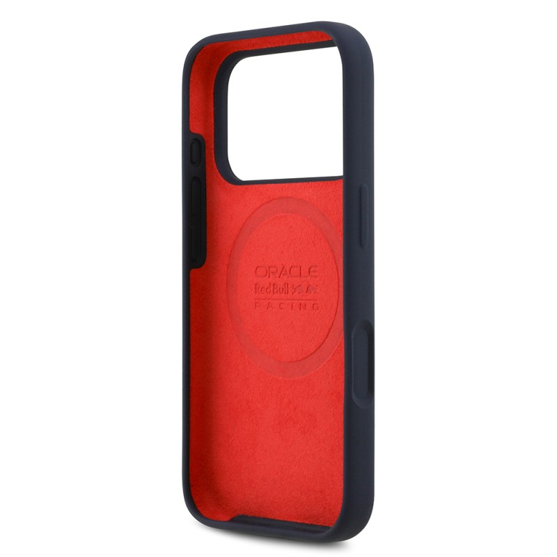Apple iPhone 17 Pro Case Redbull Original Licensed M-safe Charging Feature Red Ring and Logo Silicone Cover - 8