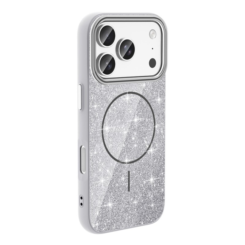 Apple iPhone 17 Pro Case Shining Glitter Zore Okso Cover M-safe Charging Feature - 10