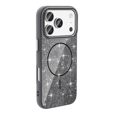 Apple iPhone 17 Pro Case Shining Glitter Zore Okso Cover M-safe Charging Feature - 11