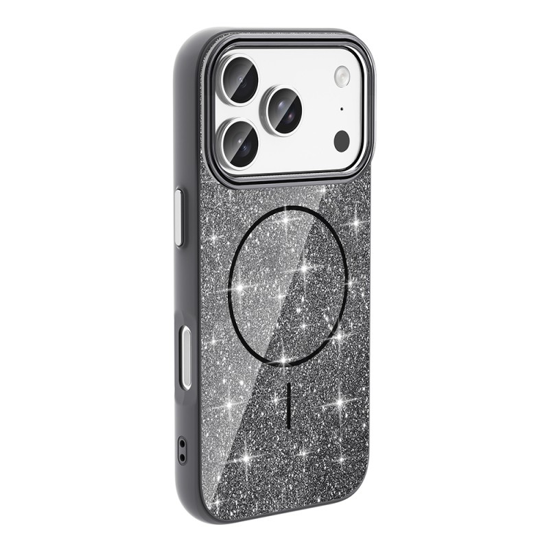 Apple iPhone 17 Pro Case Shining Glitter Zore Okso Cover M-safe Charging Feature - 11