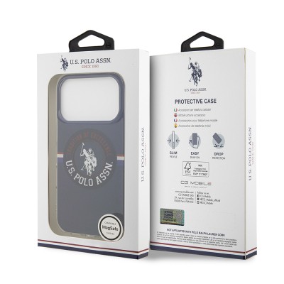 Apple iPhone 17 Pro Case U.S. Polo Assn. Original Licensed M-Safe Charging Feature IML Stripe Logo Cover - 9